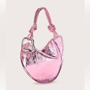 NWOT Cult Gaia Estrella metallic tote bag Cameo Pink